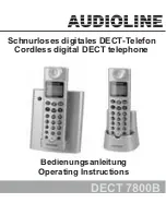 Preview for 1 page of AUDIOLINE DECT 7800B Operating Instructions Manual