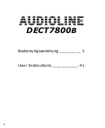 Preview for 2 page of AUDIOLINE DECT 7800B Operating Instructions Manual