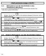 Preview for 20 page of AUDIOLINE DECT 7800B Operating Instructions Manual