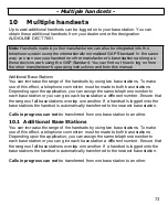 Preview for 73 page of AUDIOLINE DECT 7800B Operating Instructions Manual