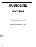 Preview for 2 page of AUDIOLINE DECT 8048 Operating Instructions Manual