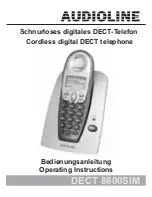 AUDIOLINE DECT 8600SIM Operating Instructions Manual предпросмотр