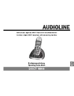 AUDIOLINE DECT 8848 Operating Instructions Manual preview