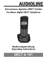 AUDIOLINE DECT A 181 Operating Instructions Manual предпросмотр