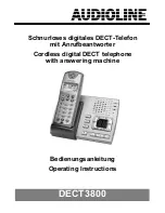 AUDIOLINE DECT3800 Operating Instructions Manual preview