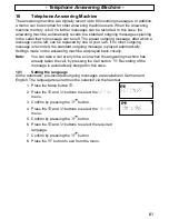 Предварительный просмотр 81 страницы AUDIOLINE DECT3800 Operating Instructions Manual