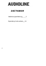 Preview for 2 page of AUDIOLINE DECT4000R Operating Instructions Manual