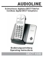 Предварительный просмотр 1 страницы AUDIOLINE DECT4500 Operating Instructions Manual