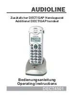 AUDIOLINE DECT4501 Operating Instructions Manual предпросмотр