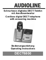 Предварительный просмотр 1 страницы AUDIOLINE DECT6800 Operating Instructions Manual