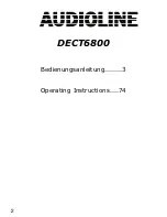 Предварительный просмотр 2 страницы AUDIOLINE DECT6800 Operating Instructions Manual