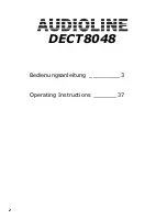 Preview for 2 page of AUDIOLINE DECT804 Operating Instructions Manual