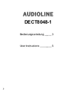 Предварительный просмотр 2 страницы AUDIOLINE DECT8048-1 Operating Instructions Manual