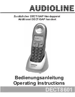 AUDIOLINE DECT8601 Operating Instructions Manual preview