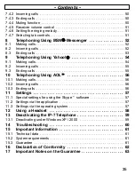 Предварительный просмотр 35 страницы AUDIOLINE IP-7 Operating Instructions Manual