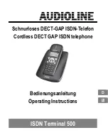 Предварительный просмотр 1 страницы AUDIOLINE ISDN Terminal 500 Operating Instructions Manual