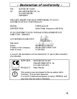 Предварительный просмотр 31 страницы AUDIOLINE PMR easy 009 Operating Instructions Manual