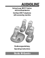 Предварительный просмотр 1 страницы AUDIOLINE STUDIO 80-QUADRO Operating Instructions Manual