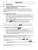 Предварительный просмотр 8 страницы AUDIOLINE TEL28 Operating Instructions Manual