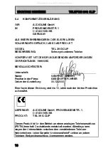 Preview for 18 page of AUDIOLINE TEL39G CLIP Operating Instructions Manual