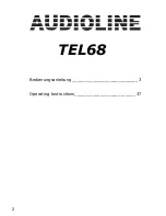 Preview for 2 page of AUDIOLINE TEL68 Operating Instructions Manual