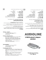 Предварительный просмотр 1 страницы AUDIOLINE UDB100 User Manual