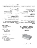 AUDIOLINE UDR300 User Manual preview