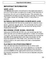 Preview for 33 page of AUDIOLINE VR R40 Operating Instructions Manual