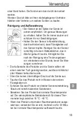 Preview for 15 page of AUDIOLINE Watch&Care NFS-100 Operating Instructions Manual