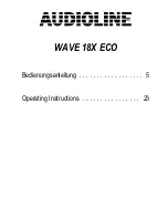 Предварительный просмотр 2 страницы AUDIOLINE WAVE 180 ECO Operating Instructions Manual