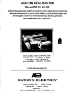 Audion Elektro Sealmaster 300 Instructions For Use Manual preview