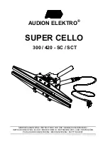 Предварительный просмотр 1 страницы Audion Elektro SUPER CELLO 300 SC Instructions For Use Manual