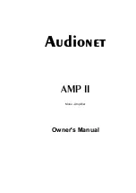 Предварительный просмотр 1 страницы Audionet AMP II MAX Owner'S Manual