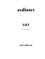 Preview for 1 page of Audionet Cat User Manual