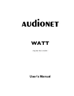 Audionet WATT User Manual предпросмотр