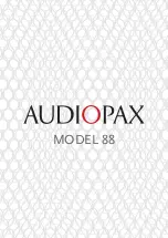 Предварительный просмотр 1 страницы Audiopax 88 Manual