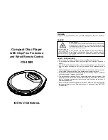 Audiophase CD-330R Instruction Manual preview