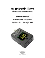 Audiophilleo Audiophilleo1 Owner'S Manual preview