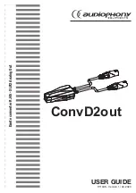 Audiophony PA ConvD2out User Manual предпросмотр