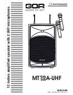 Preview for 1 page of audiophony MT12A-UHF User Manual