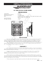 Preview for 1 page of Audioplex AT-780S Installation Manual