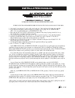 Audioplex TERMINATOR MJ-1 Installation Manual предпросмотр