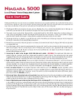 Preview for 1 page of AudioQuest Niagara 5000 Quick Start Manual