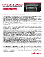 AudioQuest Niagara 5000EU Quick Start Manual preview