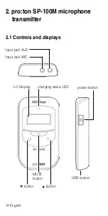 Предварительный просмотр 14 страницы AUDIOropa pro:ton SP-100M User Manual