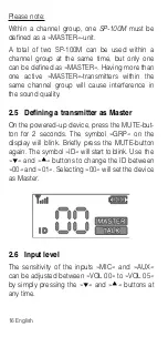 Предварительный просмотр 16 страницы AUDIOropa pro:ton SP-100M User Manual