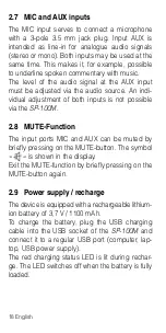 Предварительный просмотр 18 страницы AUDIOropa pro:ton SP-100M User Manual