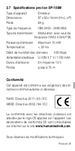 Предварительный просмотр 29 страницы AUDIOropa pro:ton SP-100M User Manual