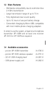 Preview for 11 page of AUDIOropa pro:ton SP-100R User Manual