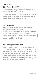 Preview for 13 page of AUDIOropa pro:ton SP-100R User Manual